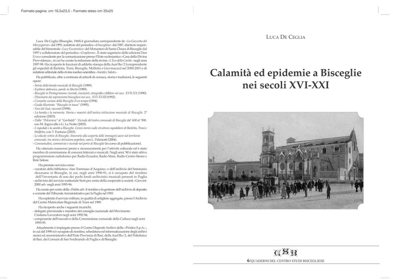 Calamita' ed epidemie a Bisceglie nei secoli XVI - XXI