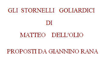 Gli stornelli goliardici di  Matteo Dell'Olio proposti da Giannino Rana